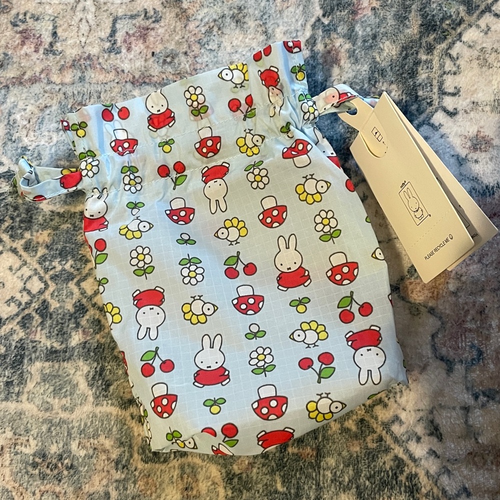 Miffy Baggu Charms Standard Reusable Bag drawstring pouch New